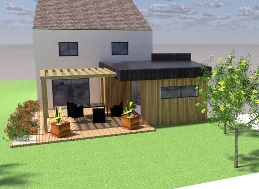 Plan Extension bois Pont-Scorff Lorient