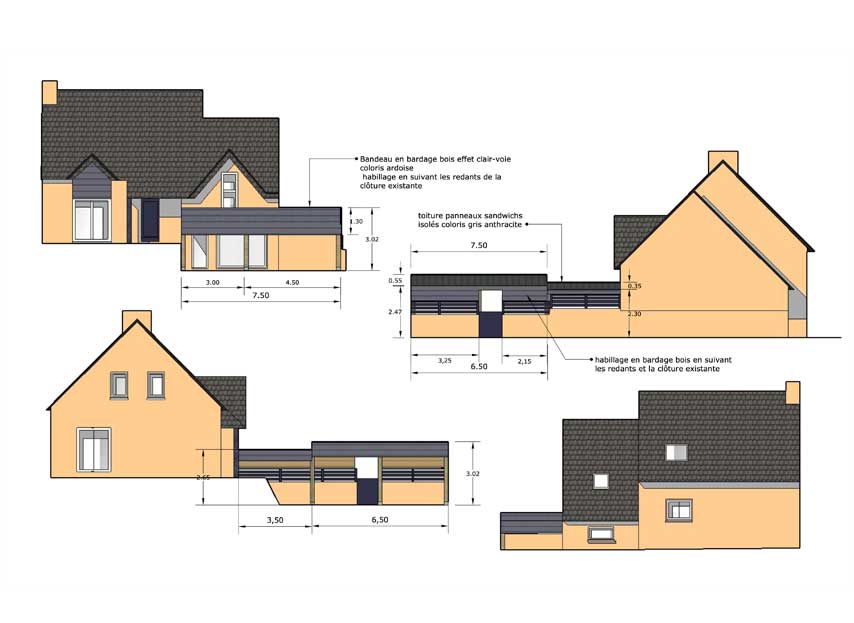 Plan Extension bois Pont-Scorff Lorient