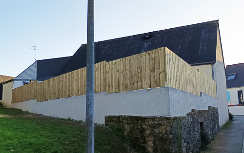 Pose clotûre bois Pont-Scorff